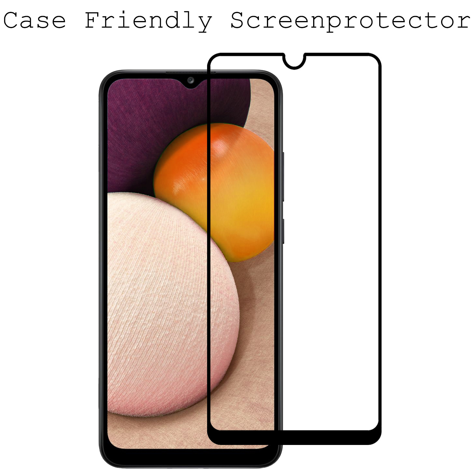 BASEY. Screenprotector Geschikt voor Samsung A03s Screenprotector Beschermglas Full Cover - Screenprotector Geschikt voor Samsung Galaxy A03s Screen Protector Full Cover - 2 Stuks