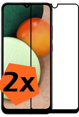 Nomfy Screenprotector Geschikt voor Samsung A03s Screenprotector Bescherm Glas - Screenprotector Geschikt voor Samsung Galaxy A03s Screen Protector Tempered Glass Full Screen Full Cover - 2 PACK