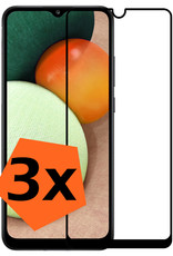 Nomfy Screenprotector Geschikt voor Samsung A03s Screenprotector Bescherm Glas - Screenprotector Geschikt voor Samsung Galaxy A03s Screen Protector Tempered Glass Full Screen Full Cover - 3 PACK