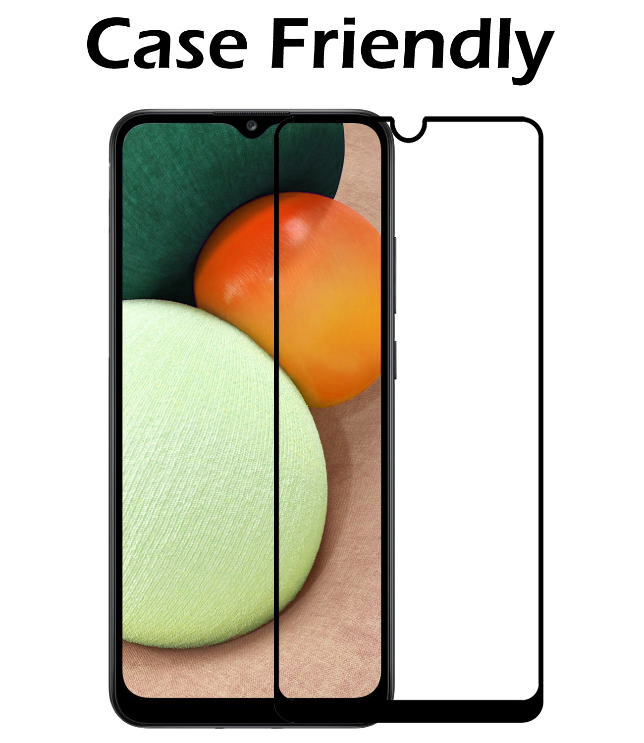 Nomfy Screenprotector Geschikt voor Samsung A03s Screenprotector Bescherm Glas - Screenprotector Geschikt voor Samsung Galaxy A03s Screen Protector Tempered Glass Full Screen Full Cover - 3 PACK