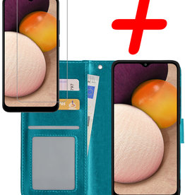 BASEY. BASEY. Samsung Galaxy A03s Hoesje Bookcase Turquoise Met Screenprotector