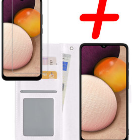 BASEY. BASEY. Samsung Galaxy A03s Hoesje Bookcase Wit Met Screenprotector