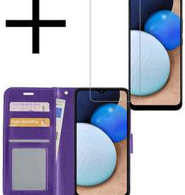 NoXx NoXx Samsung Galaxy A03s Hoesje Bookcase Paars Met Screenprotector