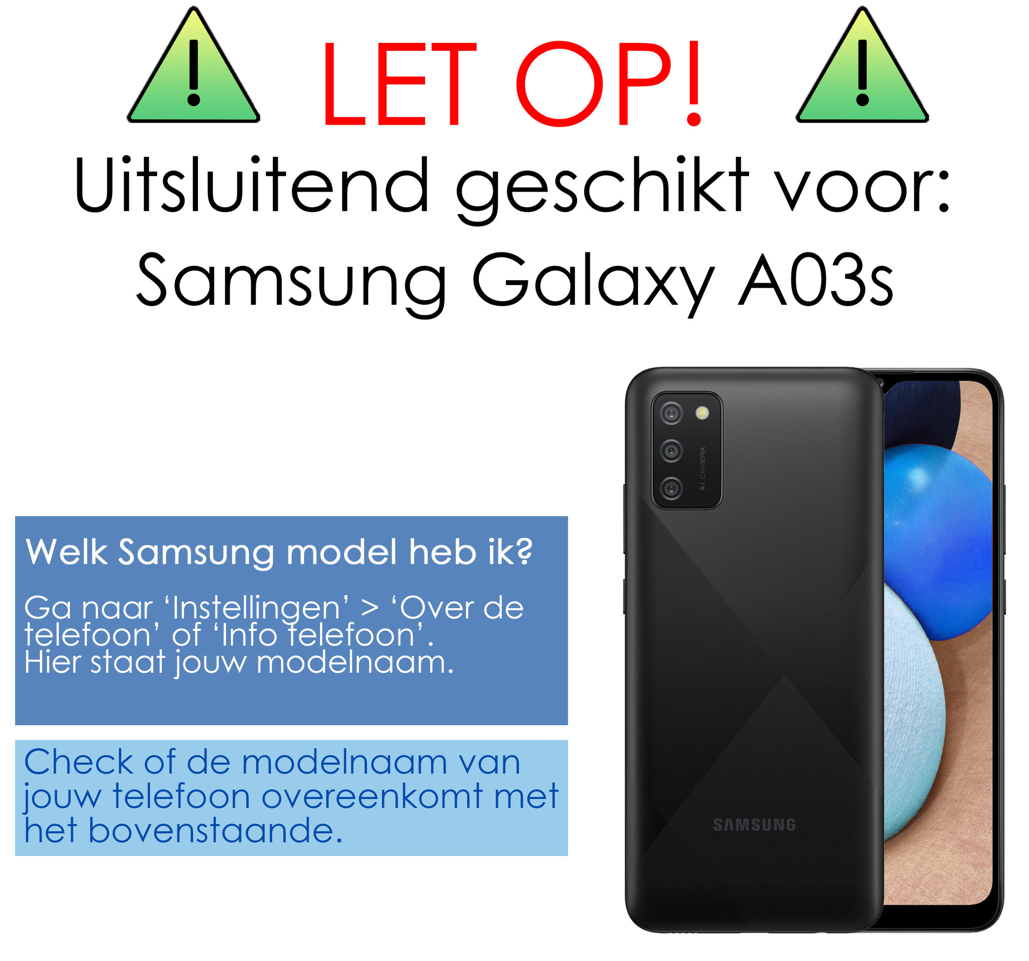 NoXx Hoes Geschikt voor Samsung A03s Hoesje Book Case Hoes Flip Cover Wallet Bookcase Met 2x Screenprotector - Rood
