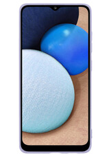 NoXx Hoes Geschikt voor Samsung A02s Hoesje Cover Siliconen Back Case Hoes Met 2x Screenprotector - Lila