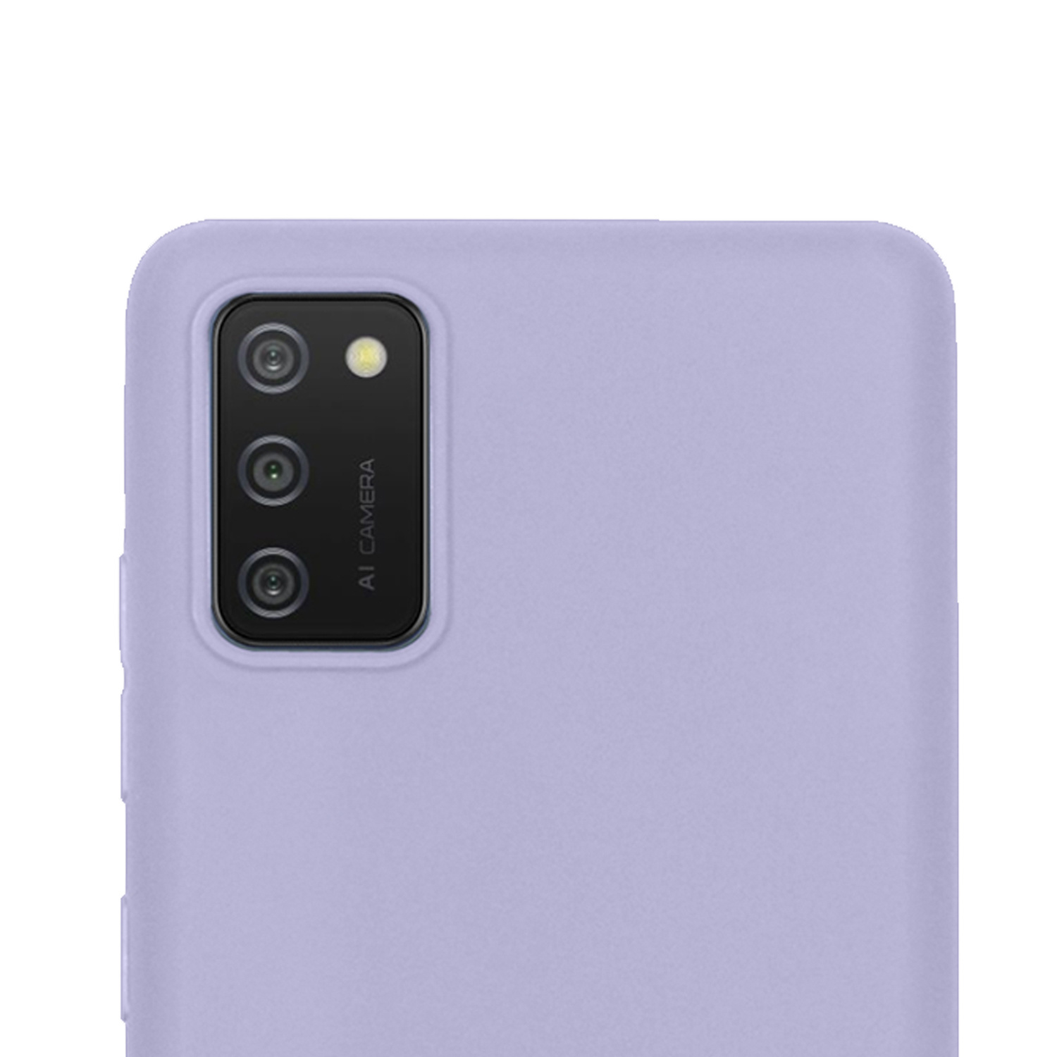 NoXx Hoes Geschikt voor Samsung A02s Hoesje Cover Siliconen Back Case Hoes Met 2x Screenprotector - Lila