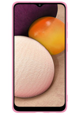 BASEY. Hoes Geschikt voor Samsung A03s Hoesje Siliconen Back Cover Case Met 2x Screenprotector - Hoesje Geschikt voor Samsung Galaxy A03s Hoes Cover Hoesje - Lichtroze