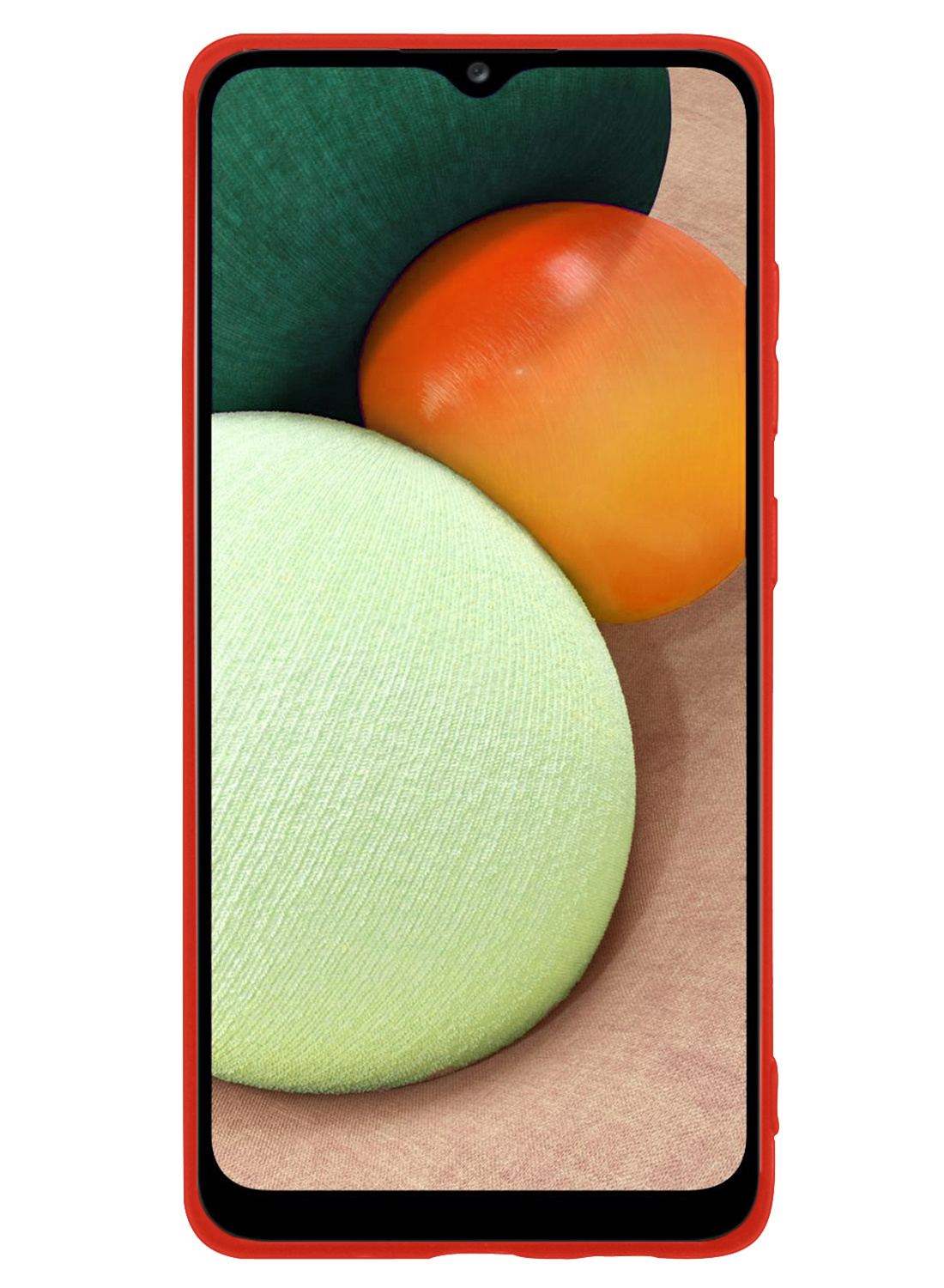 Nomfy Hoesje Geschikt voor Samsung A03s Hoesje Siliconen Cover Case Met Screenprotector - Hoes Geschikt voor Samsung Galaxy A03s Hoes Back Case - Rood