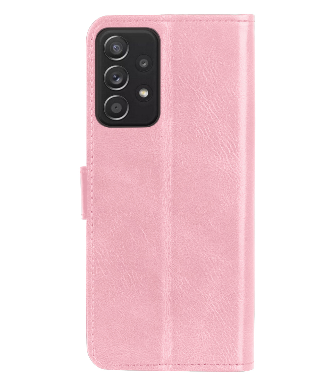 BASEY. Hoes Geschikt voor Samsung A13 4G Hoesje Bookcase Hoes Flip Case Book Cover - Hoesje Geschikt voor Samsung Galaxy A13 4G Hoes Book Case Hoesje - Lichtroze