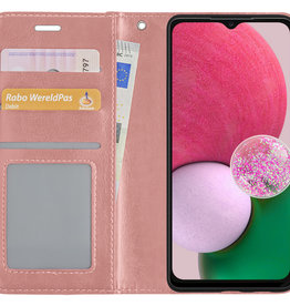 BASEY. Samsung Galaxy A13 4G Hoesje Bookcase - Rose Goud