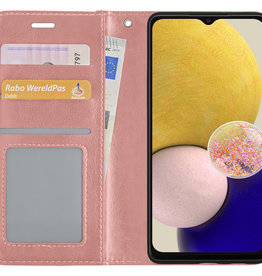 NoXx NoXx Samsung Galaxy A13 4G Hoesje Bookcase - Rose Goud