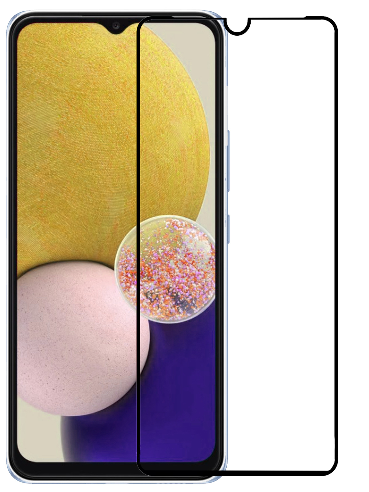 NoXx Screenprotector Geschikt voor Samsung A13 4G Screenprotector Tempered Glass Gehard Glas Full Cover