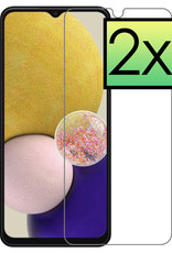 NoXx Screenprotector Geschikt voor Samsung A13 4G Screenprotector Tempered Glass Gehard Glas Beschermglas - 2x