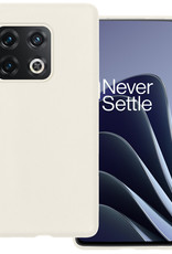 BASEY. Hoes Geschikt voor OnePlus 10 Pro Hoesje Siliconen Back Cover Case - Hoesje Geschikt voor OnePlus 10 Pro Hoes Cover Hoesje - Wit