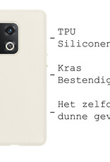 BASEY. Hoes Geschikt voor OnePlus 10 Pro Hoesje Siliconen Back Cover Case - Hoesje Geschikt voor OnePlus 10 Pro Hoes Cover Hoesje - Wit