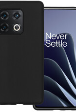 BASEY. Hoes Geschikt voor OnePlus 10 Pro Hoesje Siliconen Back Cover Case - Hoesje Geschikt voor OnePlus 10 Pro Hoes Cover Hoesje - Zwart