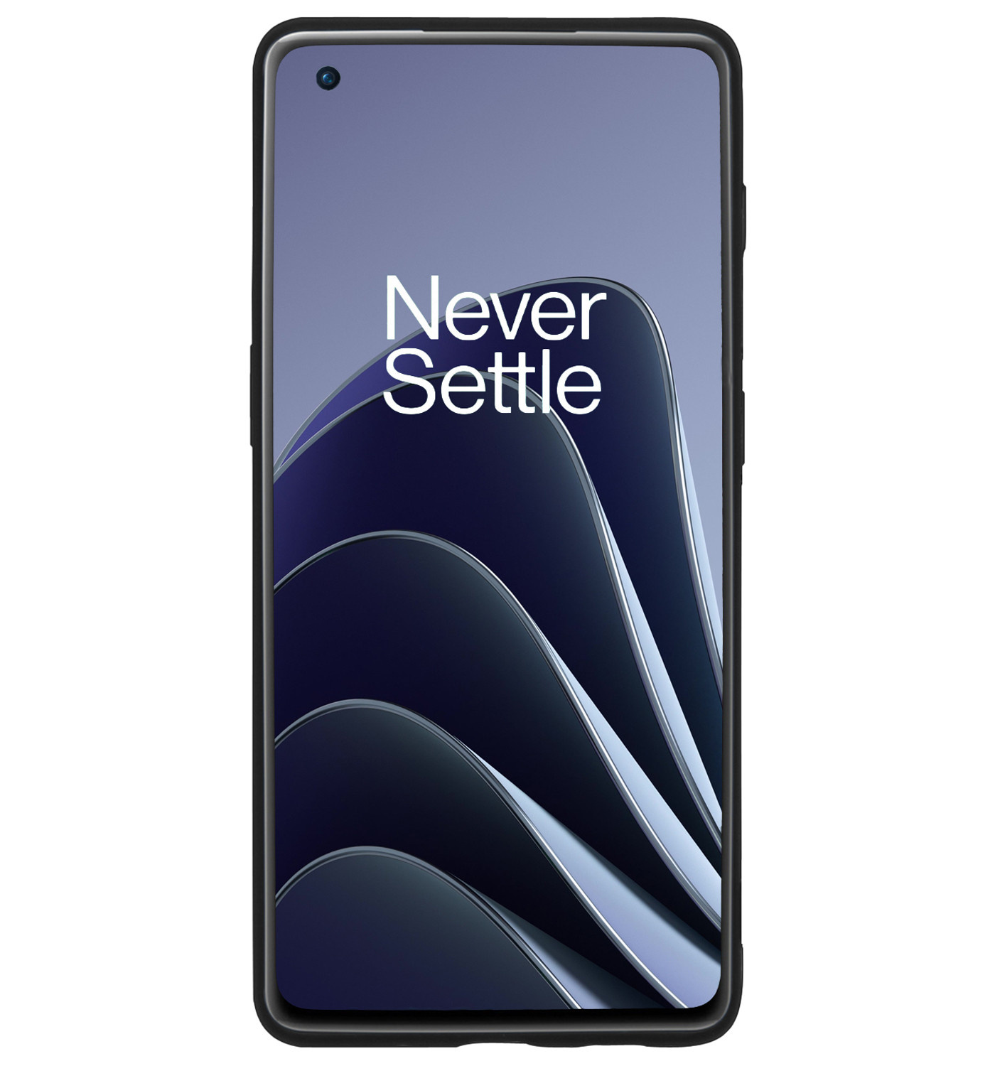 BASEY. Hoes Geschikt voor OnePlus 10 Pro Hoesje Siliconen Back Cover Case - Hoesje Geschikt voor OnePlus 10 Pro Hoes Cover Hoesje - Zwart