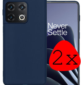 BASEY. BASEY. OnePlus 10 Pro Hoesje Siliconen - Donkerblauw - 2 PACK