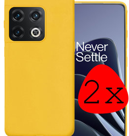 BASEY. BASEY. OnePlus 10 Pro Hoesje Siliconen - Geel - 2 PACK