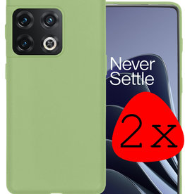 BASEY. BASEY. OnePlus 10 Pro Hoesje Siliconen - Groen - 2 PACK