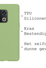 BASEY. Hoes Geschikt voor OnePlus 10 Pro Hoesje Siliconen Back Cover Case - Hoesje Geschikt voor OnePlus 10 Pro Hoes Cover Hoesje - Groen - 2 Stuks
