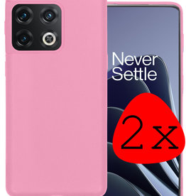 BASEY. BASEY. OnePlus 10 Pro Hoesje Siliconen - Lichtroze - 2 PACK