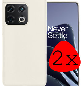 BASEY. BASEY. OnePlus 10 Pro Hoesje Siliconen - Wit - 2 PACK