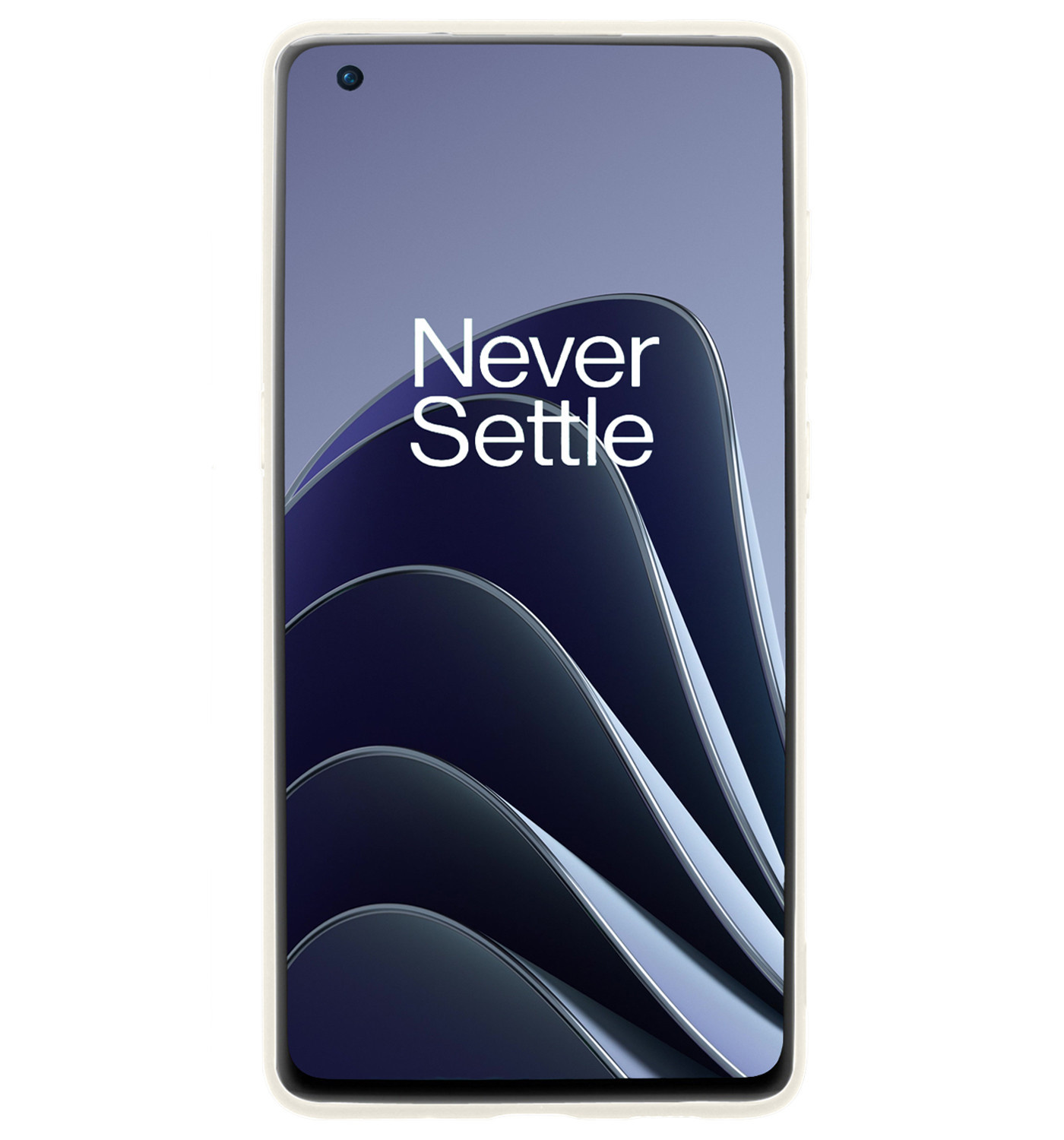 BASEY. Hoes Geschikt voor OnePlus 10 Pro Hoesje Siliconen Back Cover Case - Hoesje Geschikt voor OnePlus 10 Pro Hoes Cover Hoesje - Wit - 2 Stuks