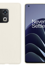 BASEY. Hoes Geschikt voor OnePlus 10 Pro Hoesje Siliconen Back Cover Case - Hoesje Geschikt voor OnePlus 10 Pro Hoes Cover Hoesje - Wit - 2 Stuks