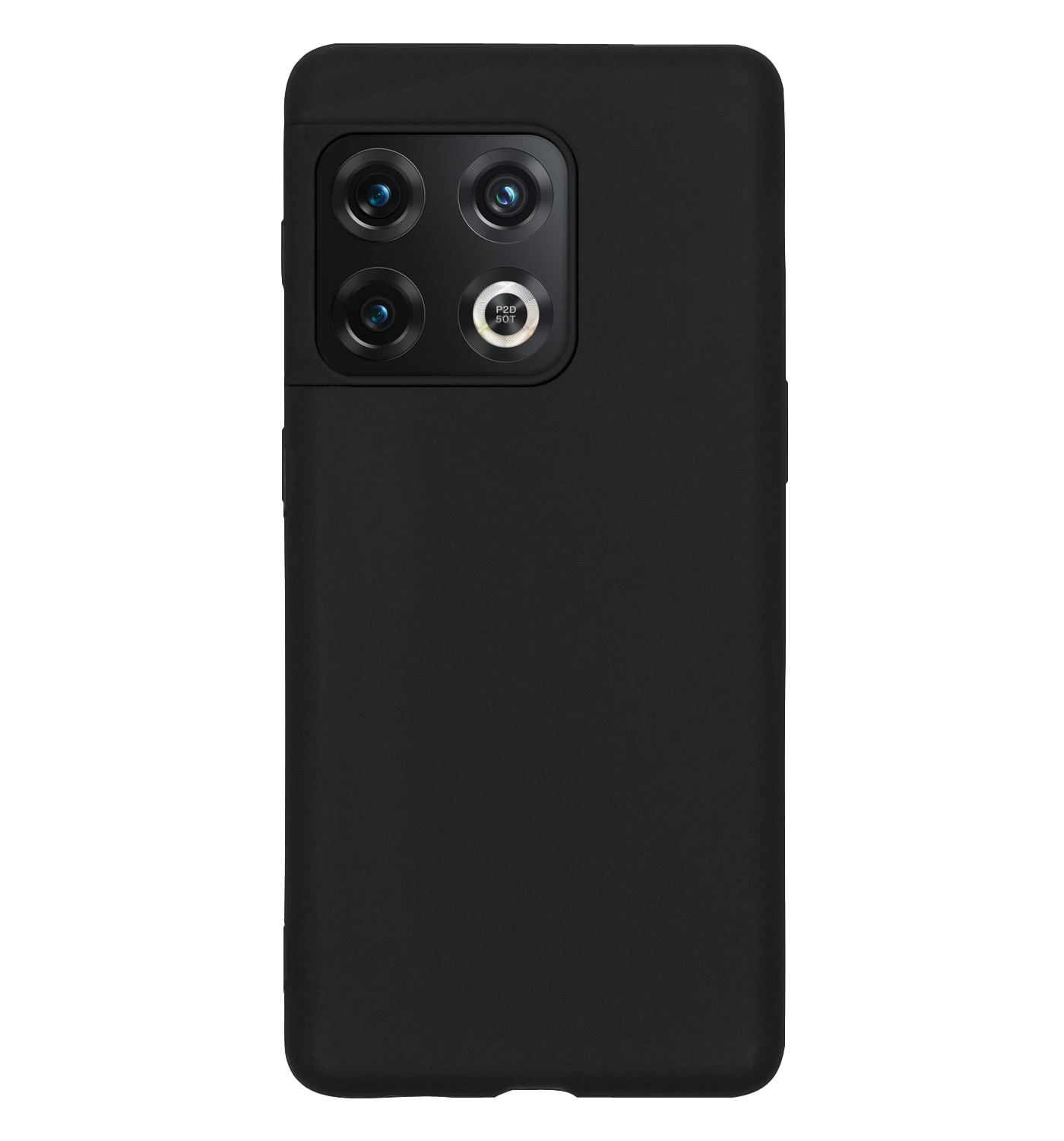BASEY. Hoes Geschikt voor OnePlus 10 Pro Hoesje Siliconen Back Cover Case - Hoesje Geschikt voor OnePlus 10 Pro Hoes Cover Hoesje - Zwart - 2 Stuks