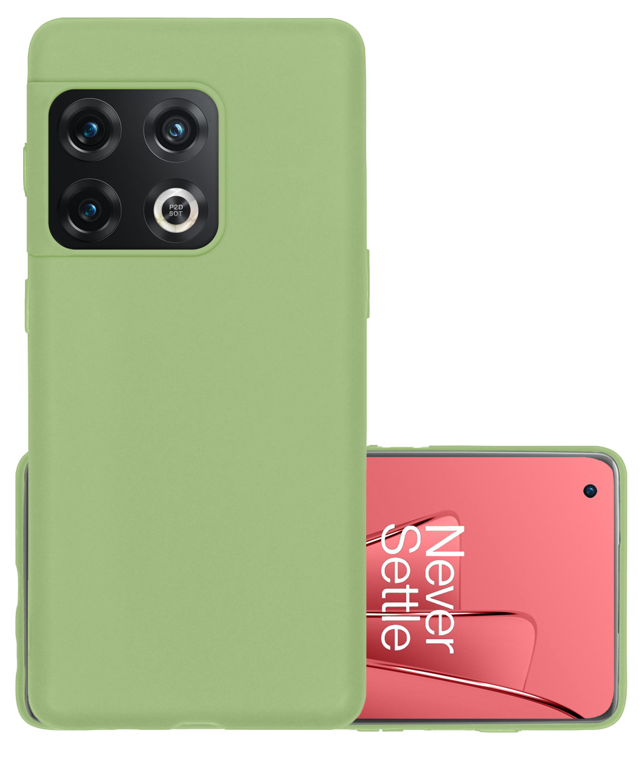 NoXx Hoes Geschikt voor OnePlus 10 Pro Hoesje Cover Siliconen Back Case Hoes - Groen