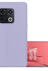 NoXx Hoes Geschikt voor OnePlus 10 Pro Hoesje Cover Siliconen Back Case Hoes - Lila