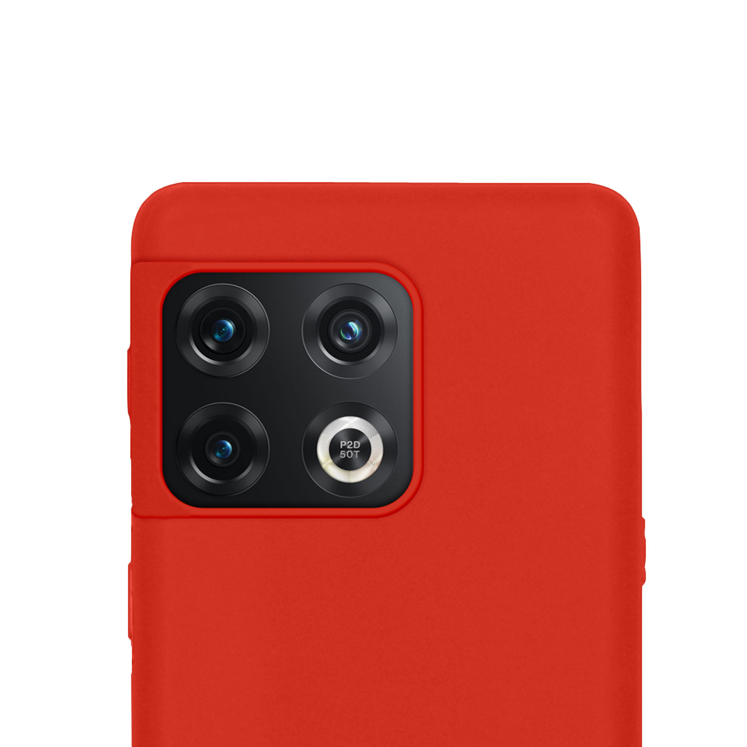 NoXx Hoes Geschikt voor OnePlus 10 Pro Hoesje Cover Siliconen Back Case Hoes - Rood