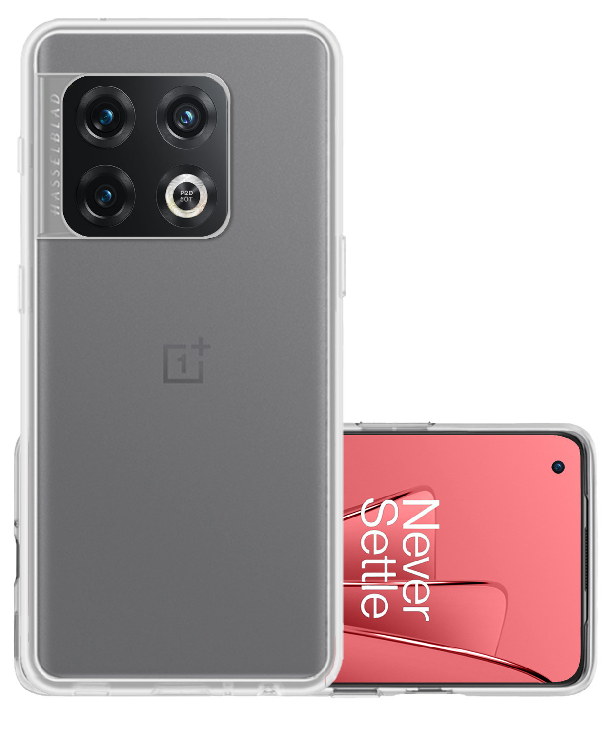 NoXx Hoes Geschikt voor OnePlus 10 Pro Hoesje Cover Siliconen Back Case Hoes - Transparant