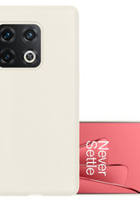 NoXx Hoes Geschikt voor OnePlus 10 Pro Hoesje Cover Siliconen Back Case Hoes - Wit