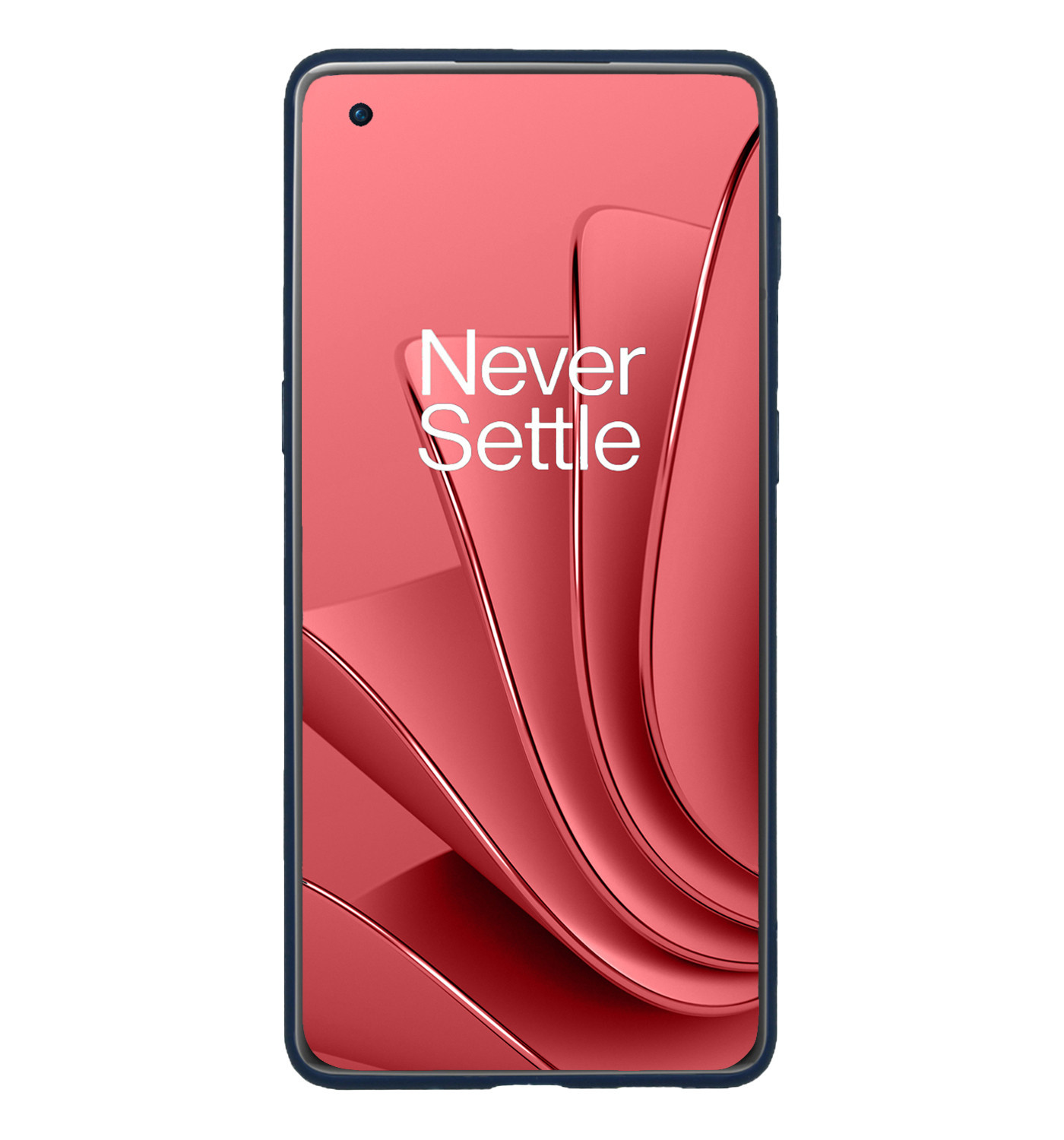NoXx Hoes Geschikt voor OnePlus 10 Pro Hoesje Cover Siliconen Back Case Hoes - Donkerblauw - 2x