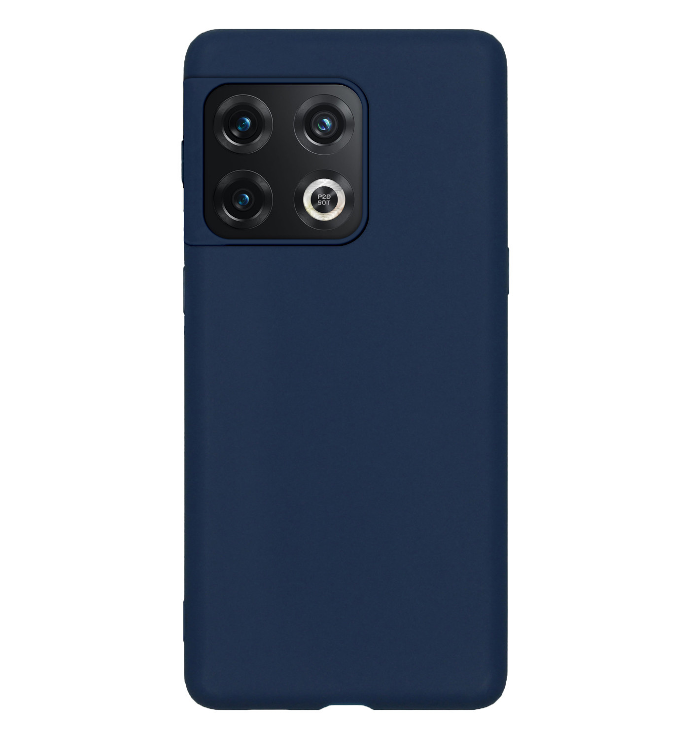 NoXx Hoes Geschikt voor OnePlus 10 Pro Hoesje Cover Siliconen Back Case Hoes - Donkerblauw - 2x