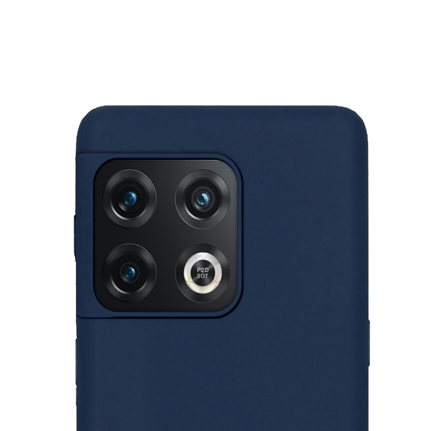 NoXx Hoes Geschikt voor OnePlus 10 Pro Hoesje Cover Siliconen Back Case Hoes - Donkerblauw - 2x