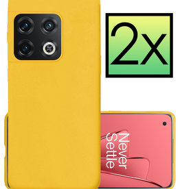 NoXx NoXx OnePlus 10 Pro Hoesje Siliconen - Geel - 2 PACK