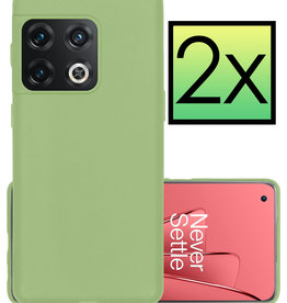 NoXx NoXx OnePlus 10 Pro Hoesje Siliconen - Groen - 2 PACK