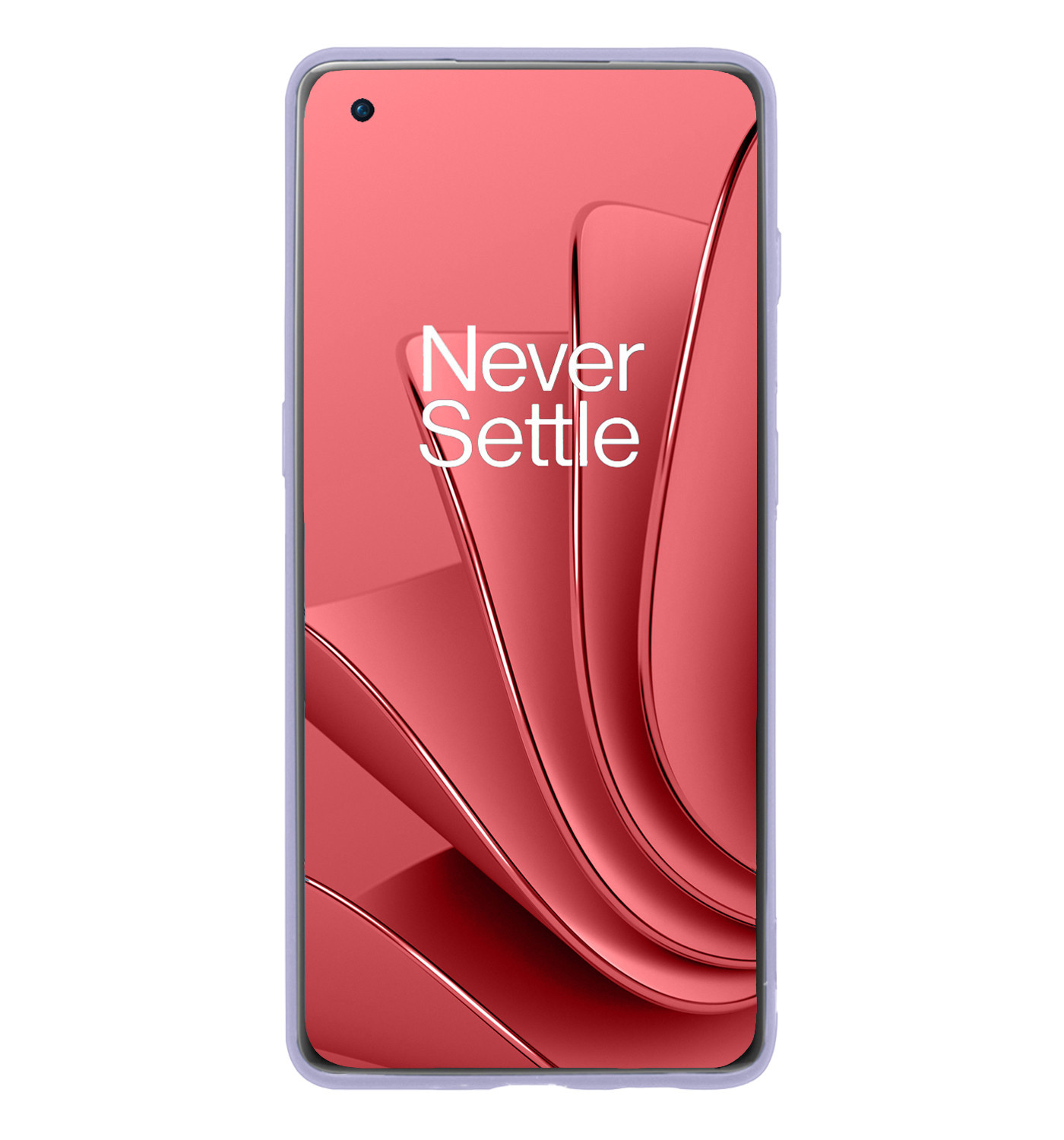 NoXx Hoes Geschikt voor OnePlus 10 Pro Hoesje Cover Siliconen Back Case Hoes - Lila - 2x