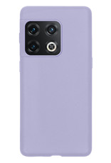 NoXx Hoes Geschikt voor OnePlus 10 Pro Hoesje Cover Siliconen Back Case Hoes - Lila - 2x