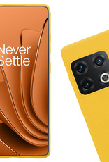 Nomfy Hoesje Geschikt voor OnePlus 10 Pro Hoesje Siliconen Cover Case - Hoes Geschikt voor OnePlus 10 Pro Hoes Back Case - Geel