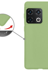 Nomfy Hoesje Geschikt voor OnePlus 10 Pro Hoesje Siliconen Cover Case - Hoes Geschikt voor OnePlus 10 Pro Hoes Back Case - Groen