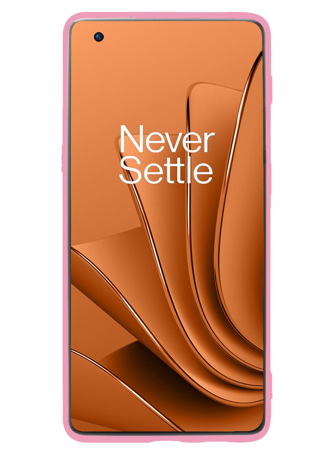 Nomfy Hoesje Geschikt voor OnePlus 10 Pro Hoesje Siliconen Cover Case - Hoes Geschikt voor OnePlus 10 Pro Hoes Back Case - Lichtroze