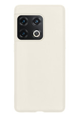 Nomfy Hoesje Geschikt voor OnePlus 10 Pro Hoesje Siliconen Cover Case - Hoes Geschikt voor OnePlus 10 Pro Hoes Back Case - Wit