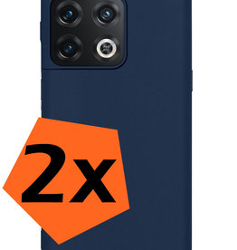 Nomfy Nomfy OnePlus 10 Pro Hoesje Siliconen - Donkerblauw - 2 PACK