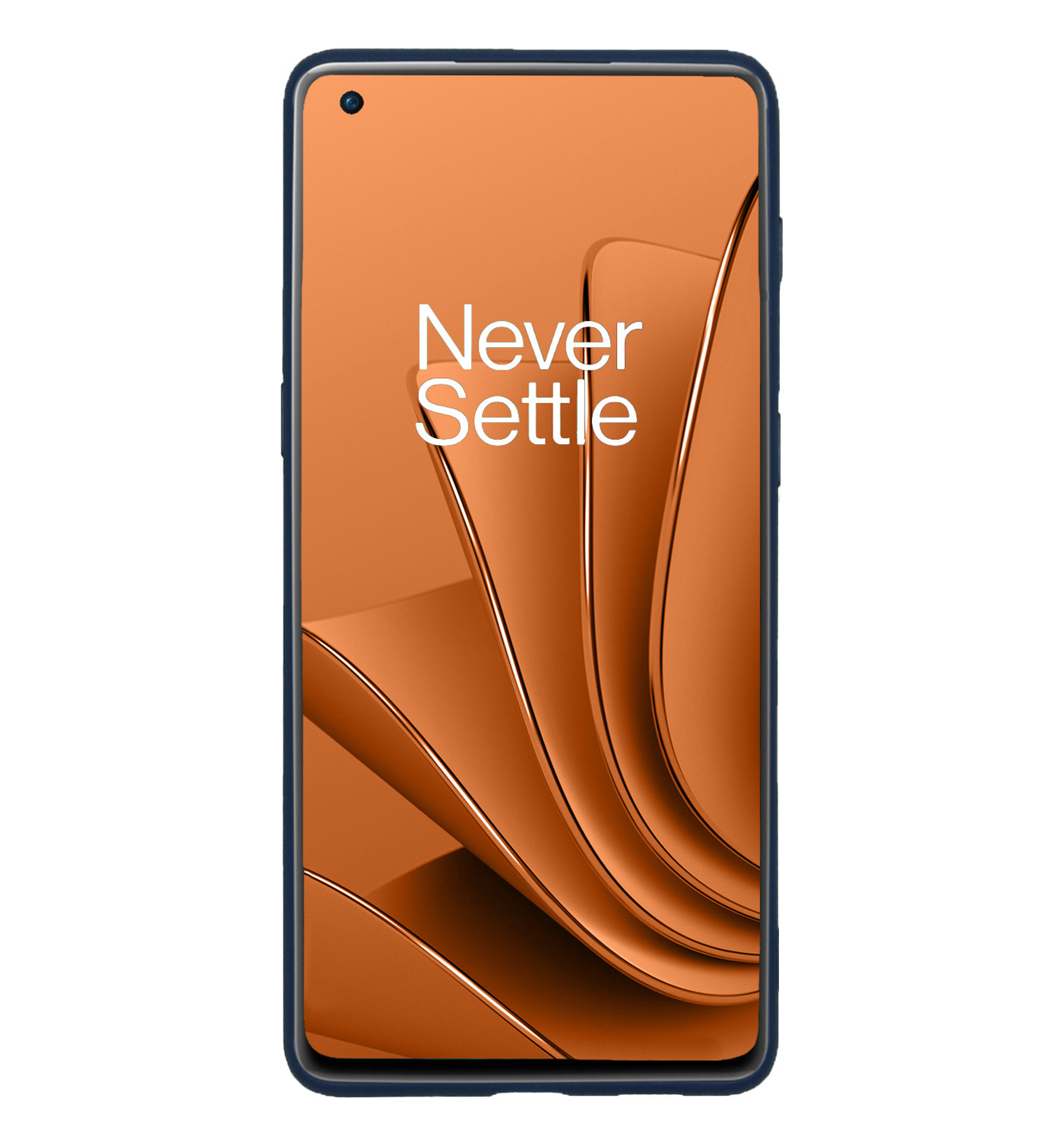Nomfy OnePlus 10 Pro Hoesje Siliconen - OnePlus 10 Pro Hoesje Donker Blauw Case - OnePlus 10 Pro Cover Siliconen Back Cover - Donker Blauw 2 Stuks