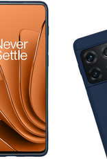 Nomfy Hoesje Geschikt voor OnePlus 10 Pro Hoesje Siliconen Cover Case - Hoes Geschikt voor OnePlus 10 Pro Hoes Back Case - 2-PACK - Donkerblauw