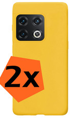 Nomfy OnePlus 10 Pro Hoesje Siliconen - OnePlus 10 Pro Hoesje Geel Case - OnePlus 10 Pro Cover Siliconen Back Cover - Geel 2 Stuks